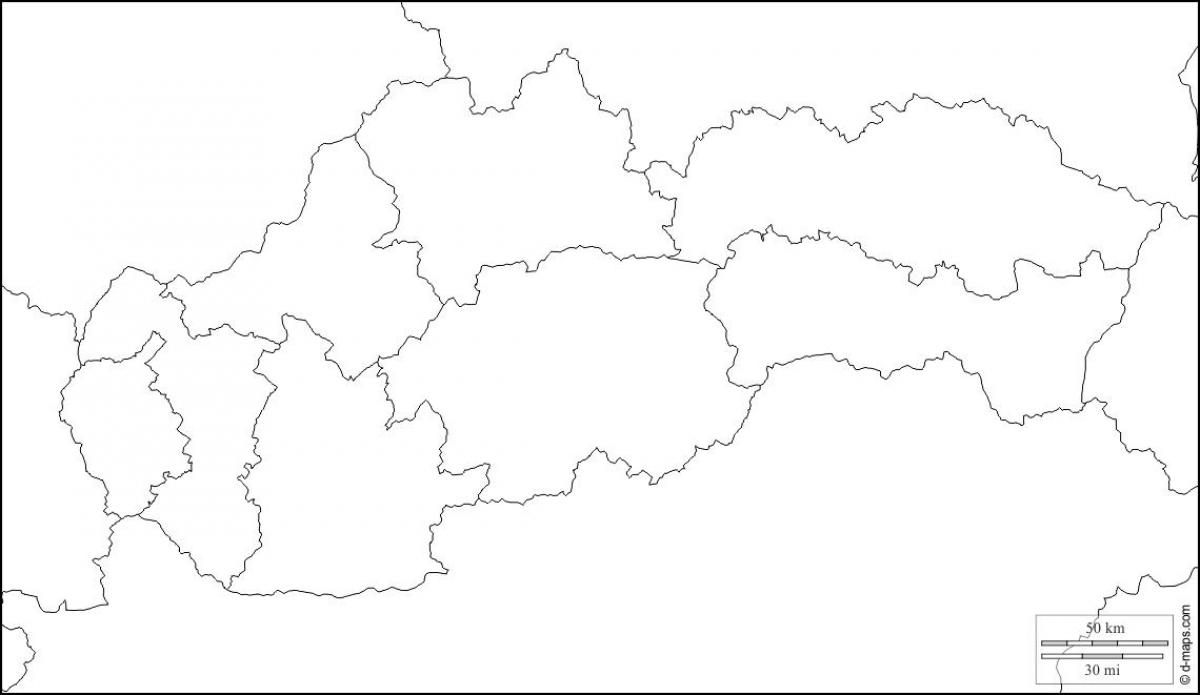 نقشه از اسلواکی خالی 